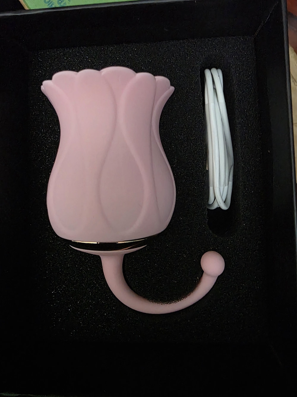 Pink Tulip-Shaped Portable Device